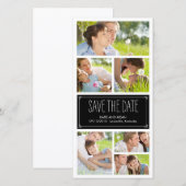Eenvoudige collage Save The Date fotokaarten (Voorkant / Achterkant)
