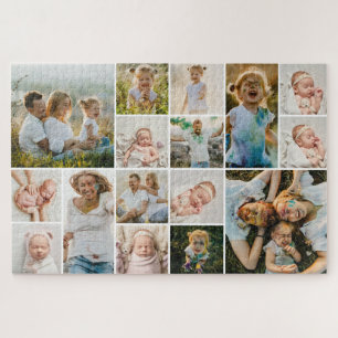 Eenvoudige collage van 16 foto's legpuzzel