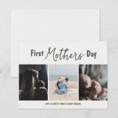 Eenvoudige collage van eerste Moederdag foto's Briefkaart (Voorkant / Achterkant)