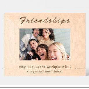 Eenvoudige collega citaat aangepaste houten fotoli gegraveerde lijstjes