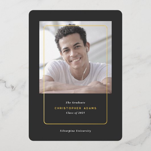 Eenvoudige college afstuderen aankondiging foto ka (Voorkant)