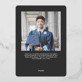 Eenvoudige college afstuderen aankondiging foto ka (Achterkant)