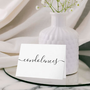 Eenvoudige condoleances en sympathie kaart
