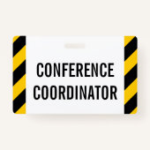 Eenvoudige "CONFERENCE COÖRDINATOR"-badge Badge (Voorkant)