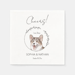 Eenvoudige Corgi Hond Bruiloft Cocktail servetten