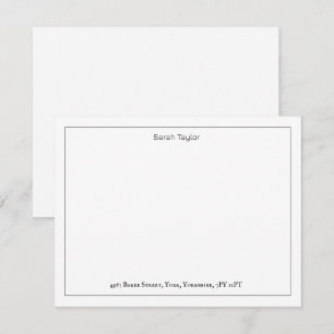 Eenvoudige correspondentie Bedrijfsnaam Briefpapie Notitiekaartje