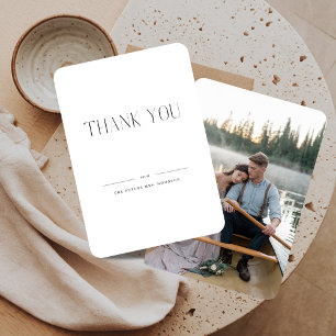 Eenvoudige Couples Foto Bruiloft Bridal Shower Bedankkaart