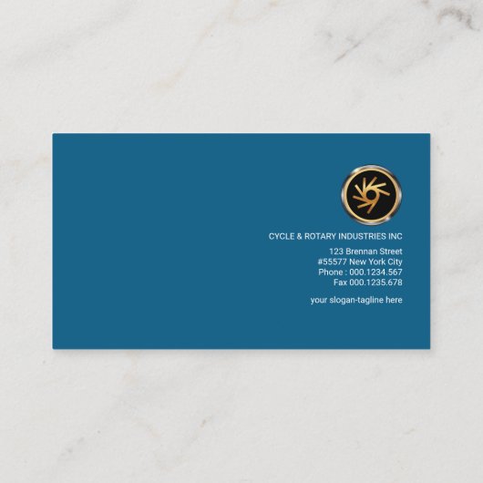 Eenvoudige Creative Modern Blue Development Manage Visitekaartje (Achterkant)