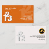 Eenvoudige Creative Modern Numbers Bookkeeper Visitekaartje (Voorkant / Achterkant)