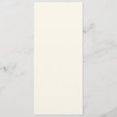 Eenvoudige Crème Moderne Bruiloft Menu (Achterkant)