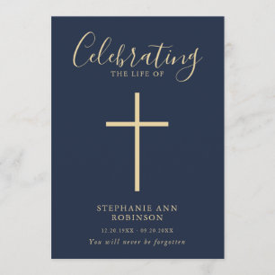 Eenvoudige Cross Gold Blue Memorial Orde van Servi Programma