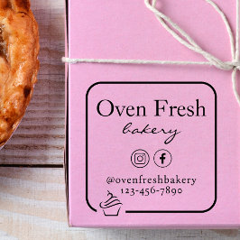 Eenvoudige Cupcake Bedrijfsnaam Bakkerij Zelfinktende Stempel