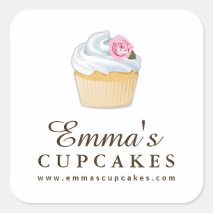 Eenvoudige Cupcake Stickers