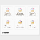Eenvoudige Cupcake Stickers (Vel)