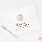 Eenvoudige Cupcake Stickers (Envelop)