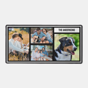 Eenvoudige Custom Family Photo Collage Tafelmat Bureaumat