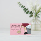 Eenvoudige Cute Cleaning Service Visitekaartje (Staand voorkant)