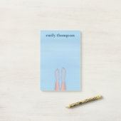 Eenvoudige Cute Custom Summer Ocean Lake Pool Post-it® Notes (Op bureau)