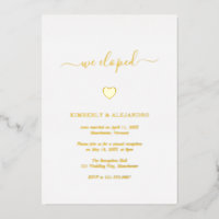 Eenvoudige Cute Heart Gouden Moderne Trouwreceptie