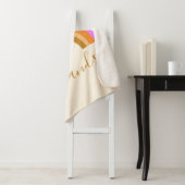 Eenvoudige Cute Retro Rainbow Persoonlijke scriptn Sherpa Deken (In situ)