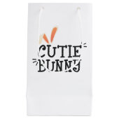 Eenvoudige Cutie Bunny Pasen Typografie | Cadeauta Klein Cadeauzakje (Voorkant)