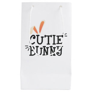 Eenvoudige Cutie Bunny Pasen Typografie Cadeauta Klein Cadeauzakje
