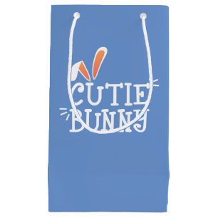 Eenvoudige Cutie Bunny Pasen Typografie Cadeauta Klein Cadeauzakje