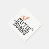 Eenvoudige Cutie Bunny Pasen Typografie | Papieren Servet (Hoek)
