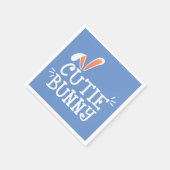 Eenvoudige Cutie Bunny Pasen Typografie | Papieren Servet (Hoek)