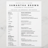 Eenvoudige cv-template moderne cv (Achterkant)