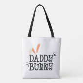 Eenvoudige Daddy Bunny Pasen Typografie | Tote bag (Achterkant)