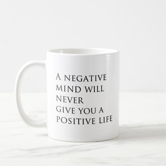 Eenvoudige dagelijkse motivatie Elegante citaattyp Koffiemok (Links)