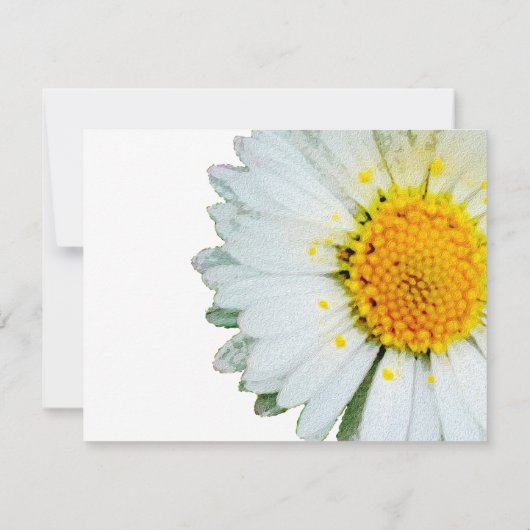 Eenvoudige Daisy begrafenis dank u kaarten (Achterkant)