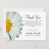 Eenvoudige Daisy begrafenis dank u kaarten (Voorkant)