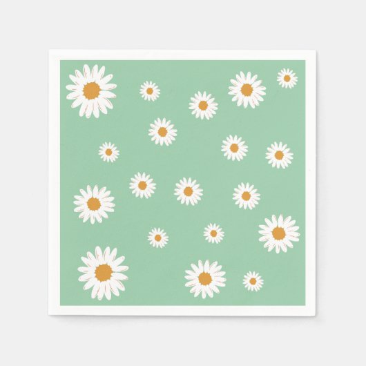 Eenvoudige Daisy Theme Paper Servet (Voorkant)