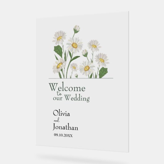 Eenvoudige Daisy Wild Garden Acryl Bord (Hoek)