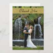 Eenvoudige dank u foto bruiloft Kaart (Voorkant / Achterkant)