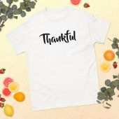 Eenvoudige Dankbare Witte Trendy Thanksgiving Vaka T-shirt