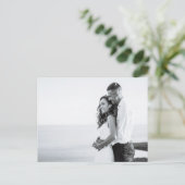 Eenvoudige Dankjewel Huwelijksansichtkaart | Volle Briefkaart (Staand voorkant)