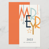 Eenvoudige Deco Vintage Nieuwjaar Modern (Voorkant / Achterkant)