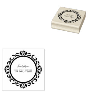 Eenvoudige Decoratieve Retour Adres Rubber Stamp Rubberstempel