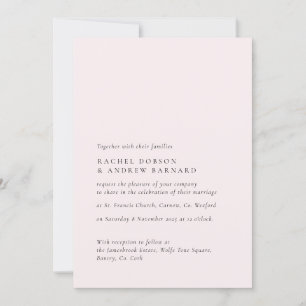 Eenvoudige Delicate Blush Romantisch Zacht Roos Ro Kaart