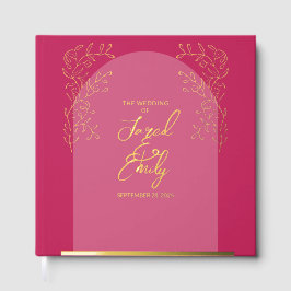 Eenvoudige delicate boog bruiloft gastenboek