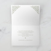 Eenvoudige Delicate Floral Tijdloze Salie Groene b Bedankkaart (Binnen)