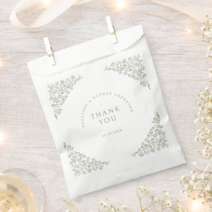 Eenvoudige Delicate Floral Tijdloze Salie Groene b Bedankzakje