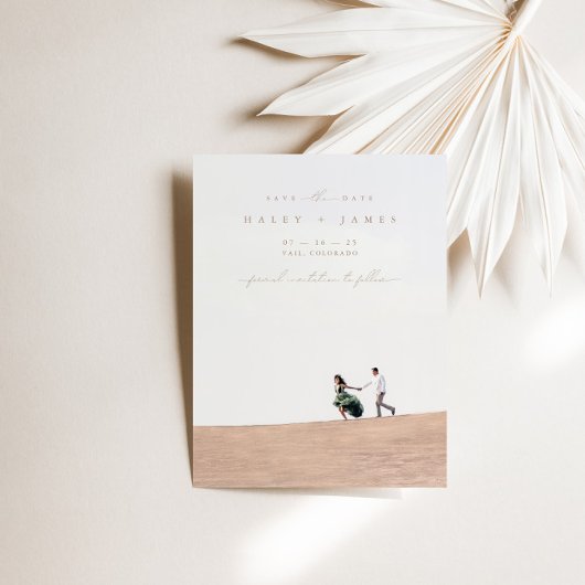 Eenvoudige delicate foto Bewaar de datum