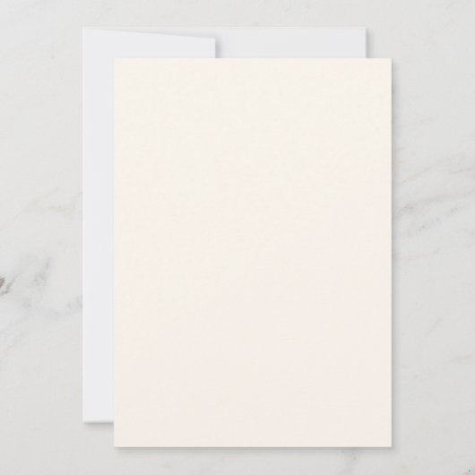 Eenvoudige Delicate Goud en Ivoor Script Bruiloft Kaart (Achterkant)