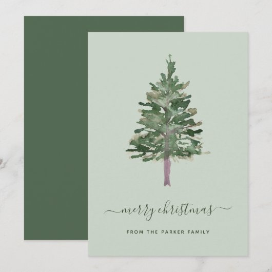 Eenvoudige den feestdagenkaart (Voorkant / Achterkant)