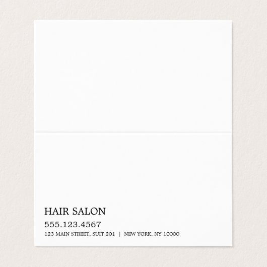 Eenvoudige designkaart visitekaartjes (Buitenkant ongevouwen)