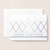 Eenvoudige digitale kerstboom folie kaarten (Voorkant met envelop)